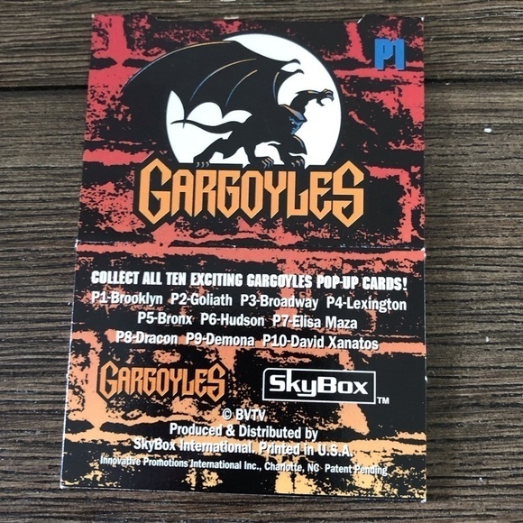 Vintage 1995 Gargoyles trading card: Pop-up P1 - Brooklyn - Picture 2 of 4